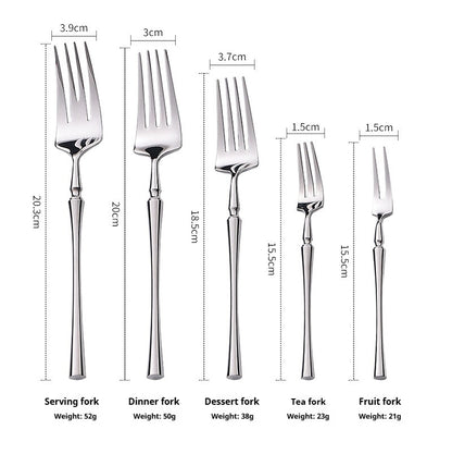 2024 New Products 304 SUS Wedding Spoons Fork Knife Mirror Luxury Flatware Set Silverware