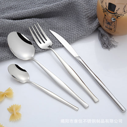 Factory direct sales 304 high-quality stainless steel knife, fork and spoon dinnerware set flatware  set