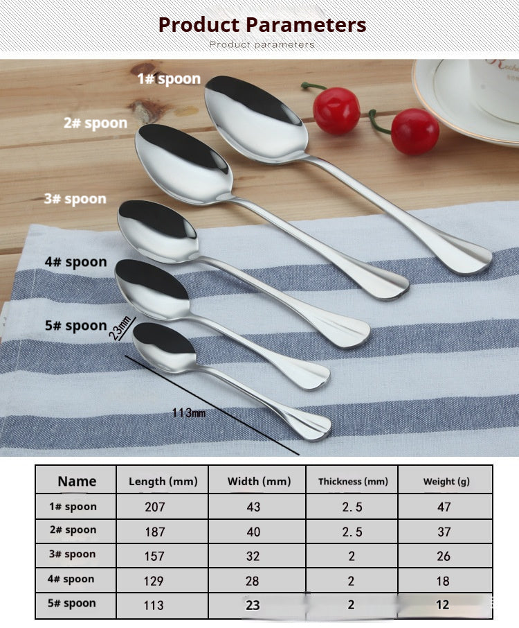 Customized Thickened stainless steel spoon set