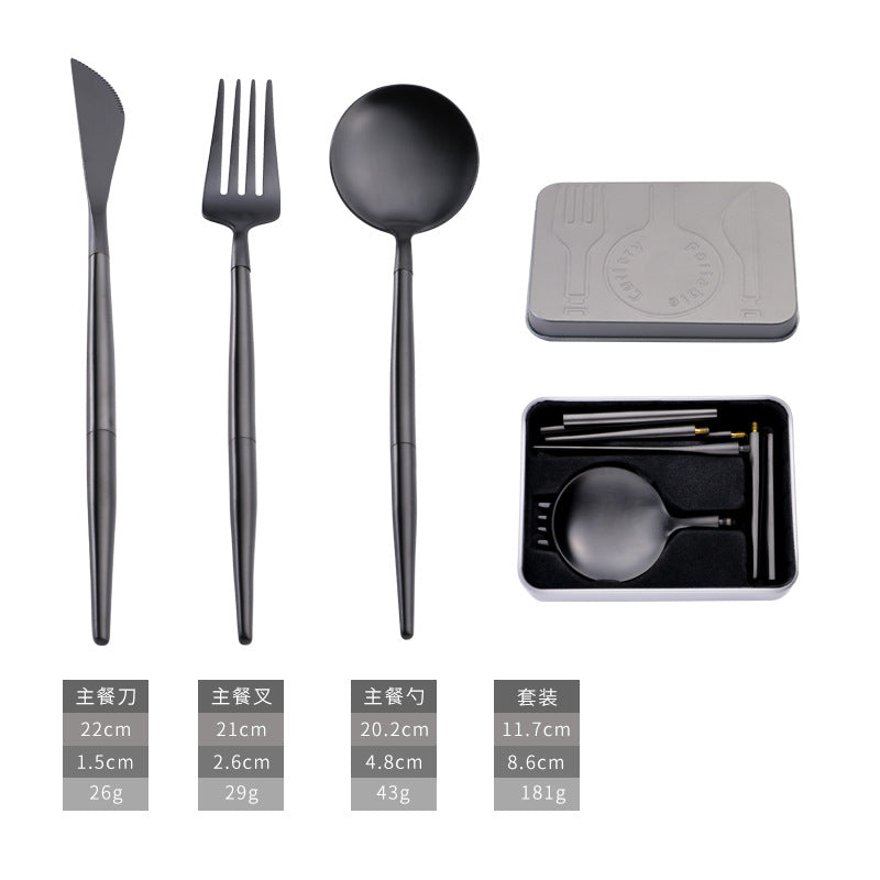 Modern style set luxury royal forks and spoons stainless steel silver 304 stainless steel