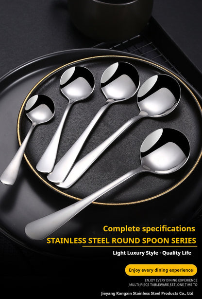 Mirror Polishing Flatware Stainless Steel Spoon Hotel Cutlery Wedding Restaurant Talheres Tableware