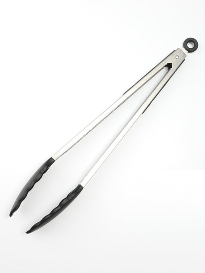 Stainless Steel Handle Silicon Steak Clip Food Tongs