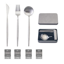 Modern style set luxury royal forks and spoons stainless steel silver 304 stainless steel