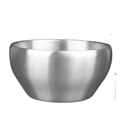 Polished 304 Stainless Steel Bowls Double-Walled Rice Soup Bowl Lid Stackable Serving Sustainable Bowl Salad Fruit Snack Cereal