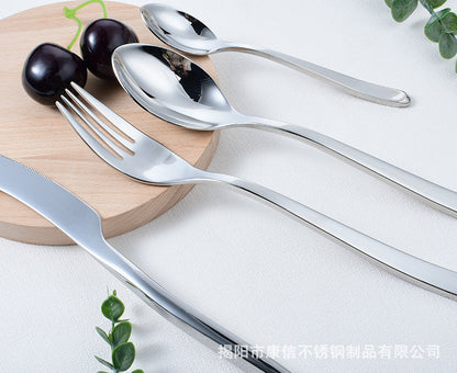 Hot Selling 304 Luxury Stainless Steel Cutlery Knife Fork Spoon Dessert Spoon Silverware Flatware Set