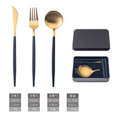 Modern style set luxury royal forks and spoons stainless steel silver 304 stainless steel