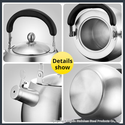 Thick 304 Kettles Customized 4l/5l/6l High Quality Stainless Steel Water Boiler Tea Pot For Induction Stove And Gas Stove