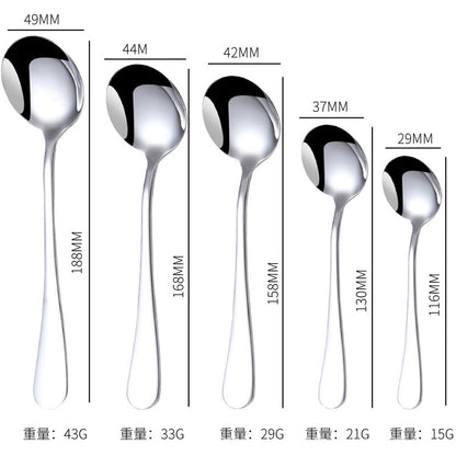 Mirror Polishing Flatware Stainless Steel Spoon Hotel Cutlery Wedding Restaurant Talheres Tableware