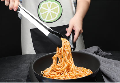 Stainless Steel Handle Silicon Steak Clip Food Tongs