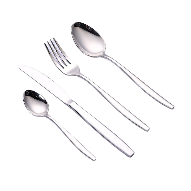 Middle East Wedding Silverware Metal Knife Spoon And Fork Silver Flatware Stainless Steel Restaurant Cutlery Set