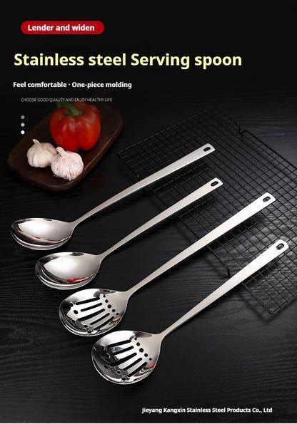 Wholesale factory direct sale Mirror Polish Cookware Stainless Steel Serving Spoon and Slotted Spoon