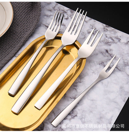 European style mirror polished stainless steel tableware set