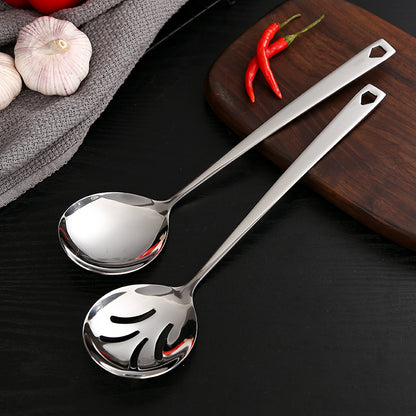 Stainless Steel Serving Spoon and Slotted Spoon for Restaurant & Hotel