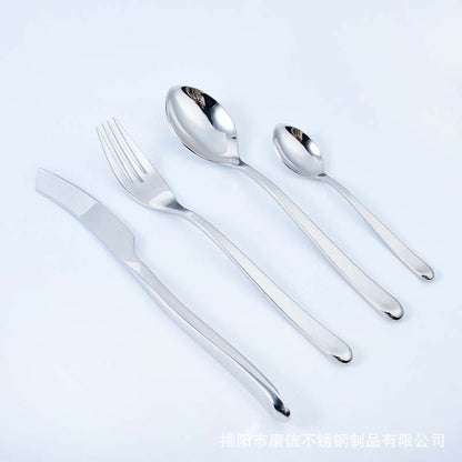 Hot Selling 304 Luxury Stainless Steel Cutlery Knife Fork Spoon Dessert Spoon Silverware Flatware Set