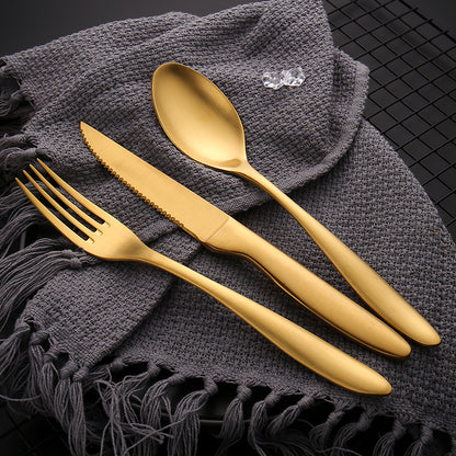 Stainless Steel 304 High Quality Sand Polish Plating tableware set cutlery set