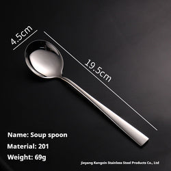 Classic Stainless Steel Silverware Set Restaurant Cutlery Tableware Spoon Fork Flatware