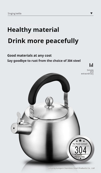 Thick 304 Kettles Customized 4l/5l/6l High Quality Stainless Steel Water Boiler Tea Pot For Induction Stove And Gas Stove