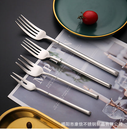 304 Utensis Mirror Polish Piece Flatware 4pcs Knife Fork and Spoon Gold Plated Silver Stainless Steel Low MOQ Elegant Camping