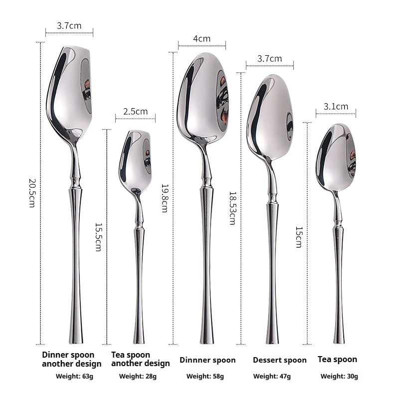 2024 New Products 304 SUS Wedding Spoons Fork Knife Mirror Luxury Flatware Set Silverware