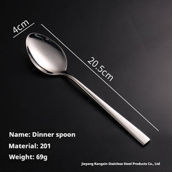 Classic Stainless Steel Silverware Set Restaurant Cutlery Tableware Spoon Fork Flatware