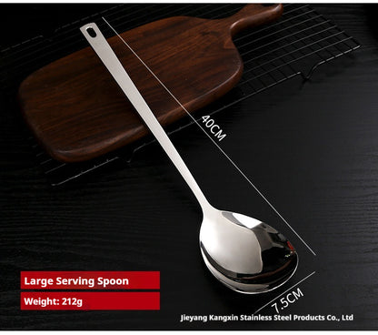 Wholesale factory direct sale Mirror Polish Cookware Stainless Steel Serving Spoon and Slotted Spoon