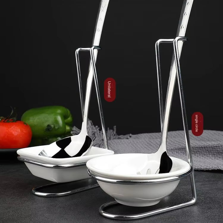 Spoon Rest Holder Stainless Steel Vertical Saving Soup Ladles Holders Restaurant Buffet Utensil Equipment