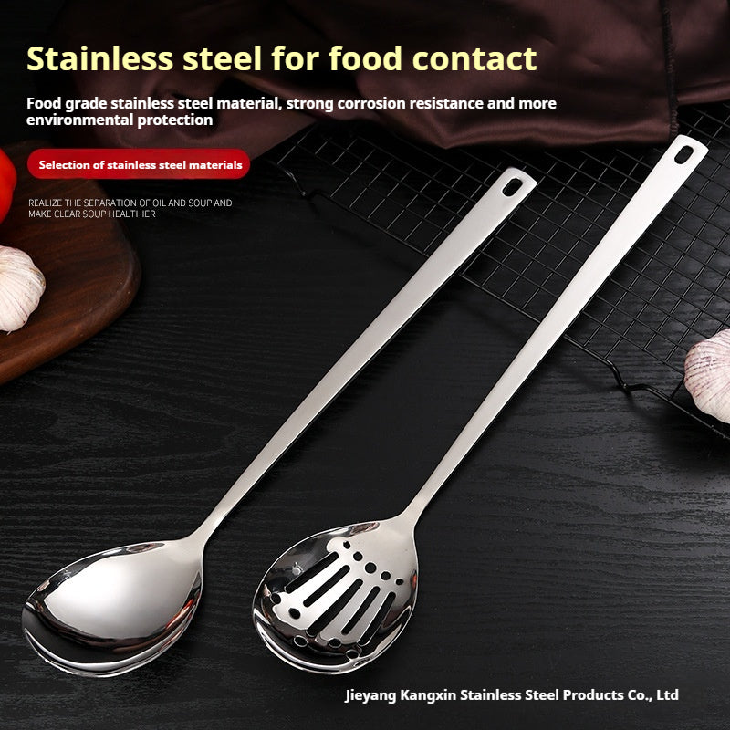 Wholesale factory direct sale Mirror Polish Cookware Stainless Steel Serving Spoon and Slotted Spoon