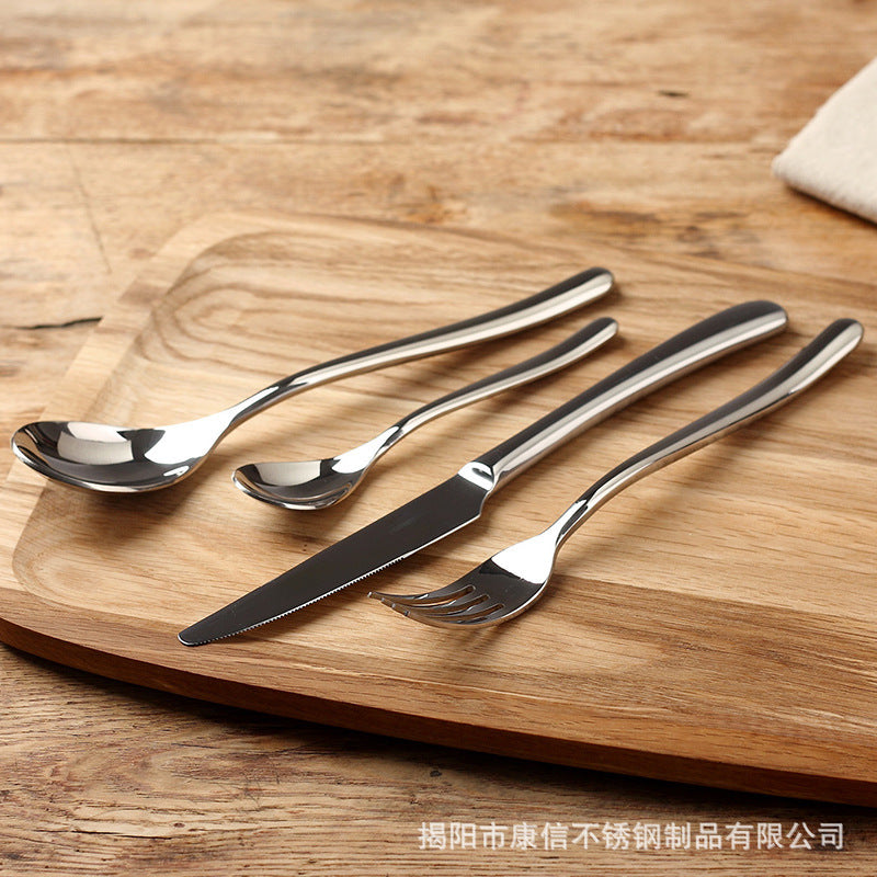 Factory Price Moonlight Metal 4pcs Cutlery Set Stainless Steel Wedding Flatware Set 201