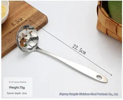 Customized size 304 Stainless Steel Soup Spoon Ladle for Cooking Stirring Dipping and Serve Soups Sauces