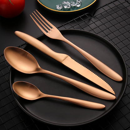 Stainless Steel 304 High Quality Sand Polish Plating tableware set cutlery set