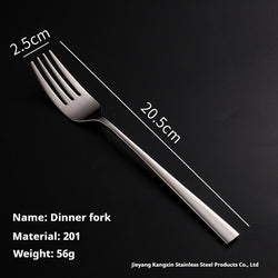 Classic Stainless Steel Silverware Set Restaurant Cutlery Tableware Spoon Fork Flatware