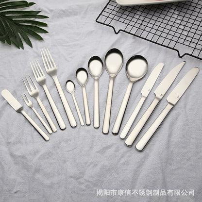 Thick Handle Flatware Stainless Steel Luxury Restaurant Cutlery Sets