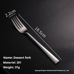 Classic Stainless Steel Silverware Set Restaurant Cutlery Tableware Spoon Fork Flatware