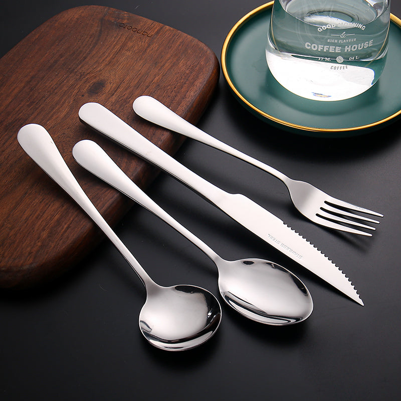 26pcs Silver Classic Stainless Steel Tableware set cutlery set