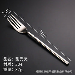 304 Utensis Mirror Polish Piece Flatware 4pcs Knife Fork and Spoon Gold Plated Silver Stainless Steel Low MOQ Elegant Camping