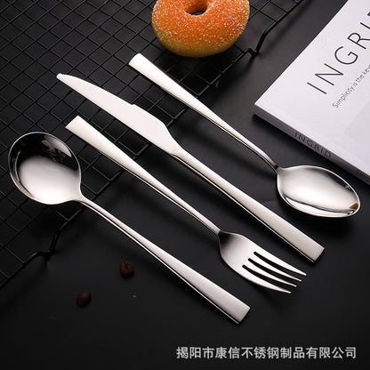 Classic Stainless Steel Silverware Set Restaurant Cutlery Tableware Spoon Fork Flatware