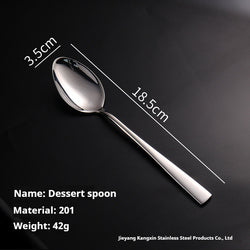 Classic Stainless Steel Silverware Set Restaurant Cutlery Tableware Spoon Fork Flatware