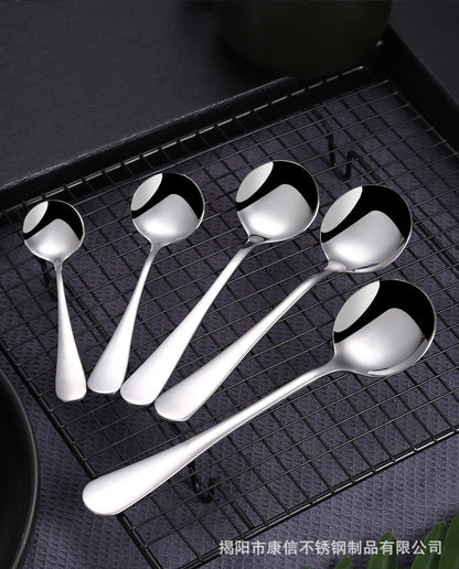 Mirror Polishing Flatware Stainless Steel Spoon Hotel Cutlery Wedding Restaurant Talheres Tableware