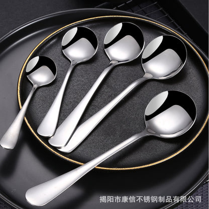 Mirror Polishing Flatware Stainless Steel Spoon Hotel Cutlery Wedding Restaurant Talheres Tableware