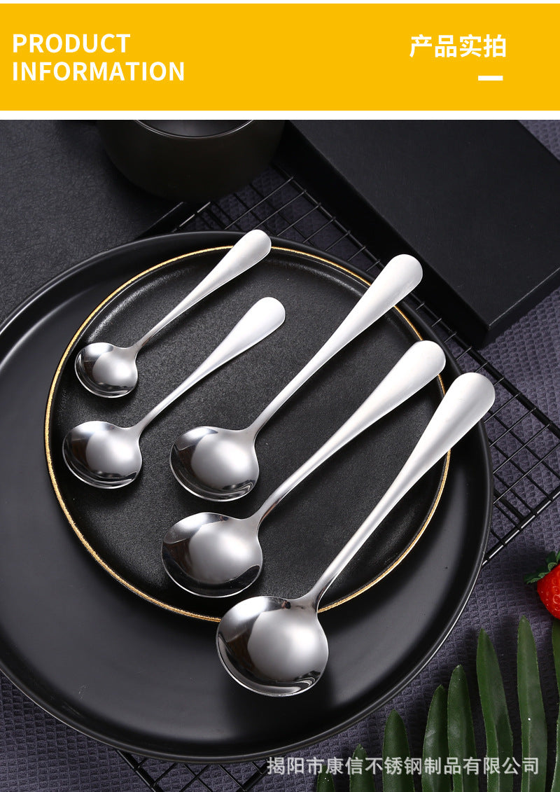 Mirror Polishing Flatware Stainless Steel Spoon Hotel Cutlery Wedding Restaurant Talheres Tableware