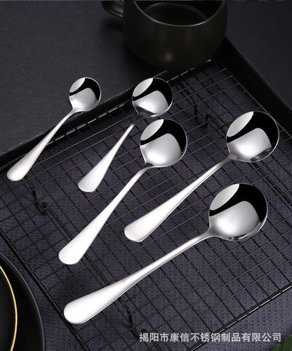 Mirror Polishing Flatware Stainless Steel Spoon Hotel Cutlery Wedding Restaurant Talheres Tableware