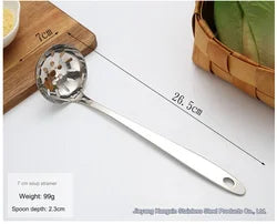 Customized size 304 Stainless Steel Soup Spoon Ladle for Cooking Stirring Dipping and Serve Soups Sauces