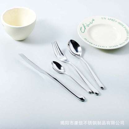 Hot Selling 304 Luxury Stainless Steel Cutlery Knife Fork Spoon Dessert Spoon Silverware Flatware Set