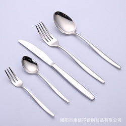 Middle East Wedding Silverware Metal Knife Spoon And Fork Silver Flatware Stainless Steel Restaurant Cutlery Set