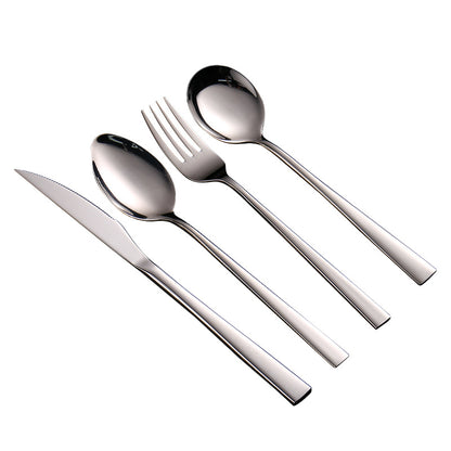 Classic Stainless Steel Silverware Set Restaurant Cutlery Tableware Spoon Fork Flatware