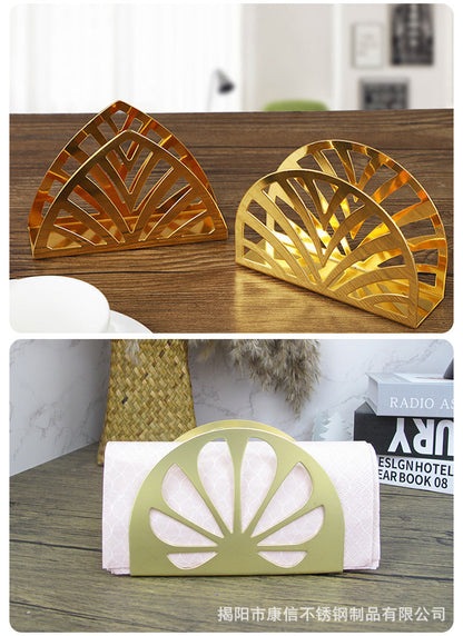 High-end restaurant hollow iron art commercial vertical hotel square tissue box paper holder