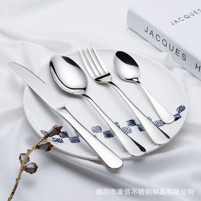 Factory Wholesale Selling Restaurant Cutlery Set 304 Stainless Steel Knife Fork Spoon Flatware Set