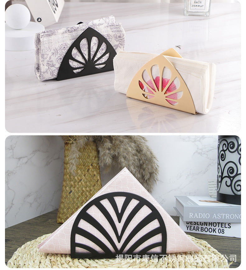 High-end restaurant hollow iron art commercial vertical hotel square tissue box paper holder