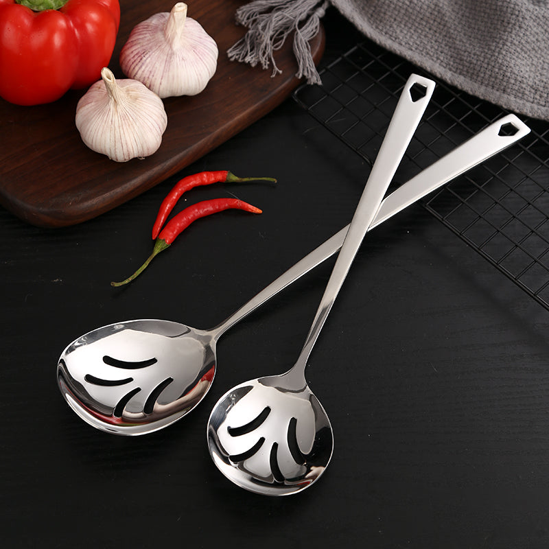 Stainless Steel Serving Spoon and Slotted Spoon for Restaurant & Hotel