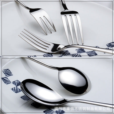 Factory Wholesale Selling Restaurant Cutlery Set 304 Stainless Steel Knife Fork Spoon Flatware Set